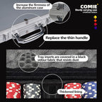 Poker Chips,500PCS Poker Chip Set with Aluminum Travel Case,11.5 Gram Poker Set for Texas Holdem Blackjack Gambling