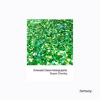 Hemway Glitter for Resin 100g Emerald Green Holographic Metallic Crystals for Epoxy Craft Super Chunky Flakes Tumblers Wax Melt