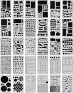 30 PCS Journal Stencils, Planner Stencils for Junk Journal Notebook Diary Scrapbook DIY Drawing Template Journal Stencil 4x7 Inch