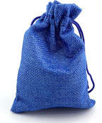 Palmhomee Pack of 25 Burlap Gift Bags with Drawstring Linen Jewelry Pouches Wedding Hessian Jute Bags for Birthday Jewelry and Treat Pouches Party Wedding Favors Gift Art and DIY Craft (4x5.6 Inch, Royal Blue)