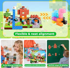 200PCS Magnetic Blocks - Forest Magnetic Building Blocks, Stacking Magnets for Kids, Strong Magnets, Sensory Toy for STEM Learning Toys for Kids 3+ Boys and Girls Christmas Birthday Creative Gifts