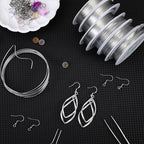 Mixweer 15 Pcs 5 Size Copper Wire 18 20 22 26 32 Gauge Tarnish Resistant Jewelry Wire for Jewelry Making 121 Yard Metal Beading Crafting (Silver)