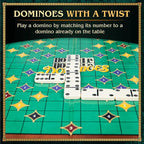 Calliope Games Double Double Dominoes - Mexican Train Domino Board Game With a Twist - Family Game For Game Night -2-4 Players
