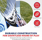 Inflatable Football Target - Double-Sided Toss Training Game with Mini Footballs - Fun Kids Throwing Football Games for Indoors, Outdoors, Birthdays, Camping, Beach - 65 Inch