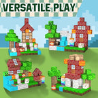 100PCS Magnetic Blocks - Grassland Magnetic Building Blocks Set, STEM Sensory Outdoor Toys, Build Forest World Set for 3+ Year Old Boys&Girls, Christmas Birthday Gift (Forest)