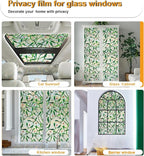 Window Privacy Film Stain Glass Window Film Rainbow Window Film Window clings Non-Adhesive Reusable Decorative for Room (Mistletoe Rainbow, 17.5 x 78.7 in)