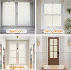 DKTIE Geometric Art Stained Glass Window Film Bathroom Window Privacy Film Frosted Glass Static Clings Non Adhesive with Installation Tools, Modern Home Improvement Style (S120, 17.7'' x 78.7'')