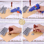Yoption 15 Pieces Glue Gun Sealing Wax Sticks for Wax Seal Stamp, Great for Wedding Invitations, Cards, Envelopes (Silver)