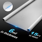 Mylar Film Roll 4FT x 15FT,6 Mil Silver Diamond Film Foil Roll,Heavy-Duty Reflective Film for Grow Room,greenhouses,Grow Tent Systems