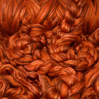Merino Silk Luxe Tonal Designer Blend. Superfine Merino, Mulberry Silk, Tussah Silk. Top Roving for Spinning or Felting. Amber Glow 1oz