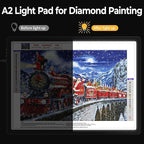 Heanolier A2(25.2" x 18.4") Artist tracing Light Box Copy Table,Large Magnetic Light pad with Physical Buttons & Adapter,3-Color,Dimmerable Bright Light Board for Diamond Painting,Drawing,Sketching
