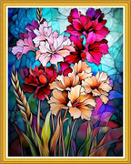 Hopeart Stamped Cross Stitch Kits for Beginner Embroidery Kits for Beginners Adults DIY 11CT Cross Stitch Patterns Needlepoint Kits Crossstitching Kits-Colorful Flowers 16x20 inch