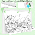 Phylosal Rechargeable A2 Light Pad for Diamond Painting 25.2''x18.4'', Magnetic Tracing Light Box for Drawing, Diamond Art Light Board with Side Button, Wireless LED Light Table for Sketching, Design