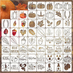 Small Stencils for Painting on Wood Reusable, 3 Inch Reusable Stencil for Craft Ornament Paint Template Stencils for Wall Card Rock Wood Signs Coasters Canvas Home Decor (Fall)