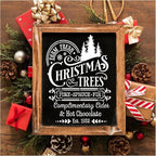 10 Pieces Christmas Stencils Reusable, 8 X 11 Inch Holiday Farm Fresh Christmas Tree Stencils for Painting on Wood Sign Windown DIY Crafts Fabric Canvas Winter Decor (10pcs A4 chrismtas-Old)