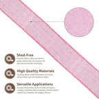 Mandala Crafts Pink Burlap Wired Ribbon 1.5 Inches Wide Jute Ribbons for Crafts - 10 Yds Roll Rustic Burlap Wrap Trim Ribbons for Wreaths Bows Party Decoration