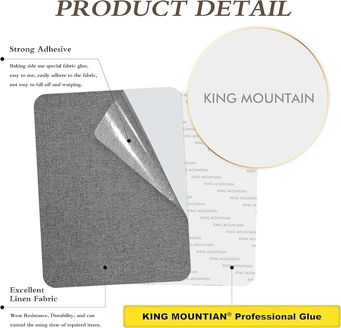 Fine Linen Repair Patches, Self-Adhesive Linen Fabric Patches, 8X11 inch 2 PCS, Multi Color, Can be Used for Linen Sofa Repair and Linen Clothes Repair(Gray Green,8" x 11"-2PCS)