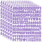 Alphabet Stickers, 1''Inch Vinyl Letter Stickers, Purple - 12 Sheets, Mailbox Numbers & Bulletin Boards