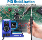 WEP 926LED V3 Soldering Station 130W MAX Soldering Iron Kit with Solder Wire, 5 Soldering Tips, Tweezers, Solder Sucker, Tip Cleaner, Temperature Control, Sleep Mode, C-F Conversion