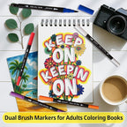 36 Dual Brush Marker Pens, 36 Colors Art Marker Set with Brush Tip and Fineliner Tip for Adults Coloring Books, Aesthetic School Art Supplies No Bleeding