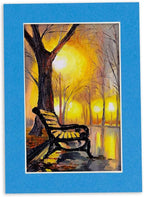 5x7 Mat for 8.5x11 Frame - Precut Mat Board Acid-Free Show Kit with Backing Board, and Clear Bags Bay Blue 5x7 Photo Matte Made to Fit a 8.5x11 Picture Frame Matboard for Framing, Pack of 100 Mats