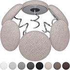 12 Colors Fabric Covered Button Twist Pins Dust Ruffle Pins- for Sofa，Upholstery，Armchair Caddies, Armrest Covers,Bed Skirts, Slipcovers, Headliners (Light Brown, 12)