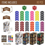 110PCS MTG Tokens & 12mm Magic Counter +1/+1 MTG Dice Set, Buff Ability Keywords Tokens Life Counters 6 Sided Dice, Compatible with Magic The Gatering CCG TCG Magic Card Game Accessories