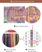 Joyhoor Cross Stitch Kits for Beginners Stamped Cross-Stitch Supplies Needlework preprint Embroidery Kits for Adults DIY Needlepoint Kits Embroidery Patterns 11CT-Tiger Scenery 18x18 inchs