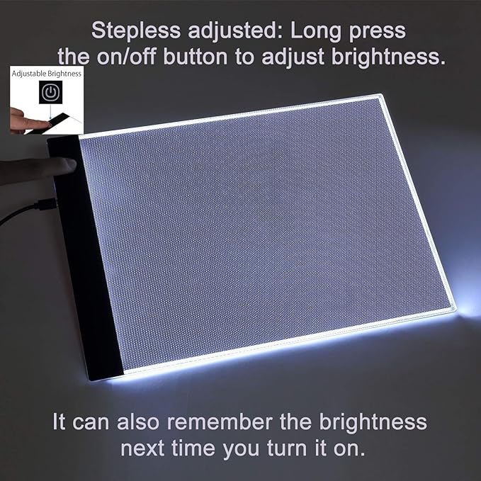Ultra-Thin Portable A4 LED Light Box Tracer w/USB Cable Dimmable Brightness LED Artcraft Tracing Light Box Light Pad for Artists Drawing Sketching Animation Stencilling X-ray Viewing