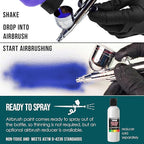U.S. Art Supply Opaque Phtalo Green Acrylic Special Effects Airbrush Paint - 8oz Ready to Spray Air Brush Paint for Nails, Models, Fabric - Water-Based Air Brush Painting