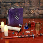 ENHANCE RPG Organizer Case - DnD Binder with Built-in Character Sheet Holder and Erasable Scribe Panel, Dice Rolling Area, Removable Pen Pouch, Miniature Foam Tray, Wrist Strap