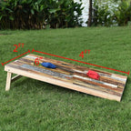 Solid Wood Vintage Cornhole Game Set, Two 4'x2'Cornhole Boards, 8 Cornhole Bags for Indoor and Outdoor Toss Games Competitions, Tournaments