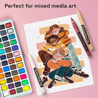 ARTISTRO 12 Skin Tones Paint Markers for Glass, Rock Painting, Ceramic, Wood, Fabric, Scrapbooking, DIY Craft Making, Coloring - Acrylic Paint Pens in Soft Colors Extra-Fine Tip 0.7mm