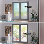 HIDBEA 3D Decorative Window Privacy Film Non-Adhesive Heat Control UV Blocking Static Cling Removable Vinyl Glass Tint for Home and Office, 35.4 inches x 32.8 feet, Mosaic Patterns