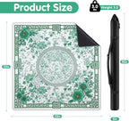 Mahjong Mat for Table 33x33 Inch, No-Crease,Anti-Slip,Noise-Reducing American Mahjong Mat, Mahjong Table Mat with Carry Bag, Neoprene Mahjong Mat for Poker, Card, Board (Green)