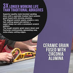 Dura-Gold Premium 1000 Grit PSA Purple Film Ceramic Longboard Sandpaper, 2-3/4" Wide Continuous 20 Yard Roll - Self Adhesive Stickyback for Auto & Wood Air File Long Board Sanders, Hand Sanding Blocks