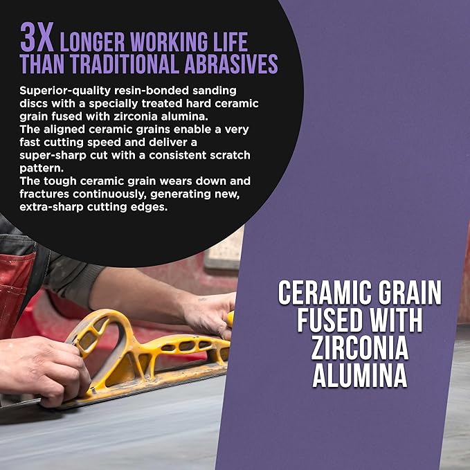 Dura-Gold Premium 800 Grit PSA Purple Film Ceramic Longboard Sandpaper, 2-3/4" Wide Continuous 20 Yard Roll - Self Adhesive Stickyback for Auto & Wood Air File Long Board Sanders, Hand Sanding Blocks