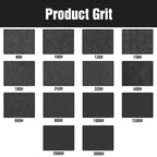 100 Pcs 5 inch Wet Dry Sanding Discs Grit 800 Hook and Loop 8 Hole Silicon Carbide Orbital Sander Sandpaper