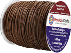 Mandala Crafts 1.5mm 109 Yards Bistre Brown Cotton Waxed Cord for Jewelry Making Bracelet Cord Waxed String - Beading String Thread Jewelry Cords for Necklaces String