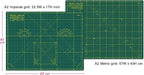 Self Healing Cutting Mat A2 18"x24" – Double Sided 5-Ply Craft Mat for Sewing, Quilting, Fabric, Scrapbooking – Green/Green