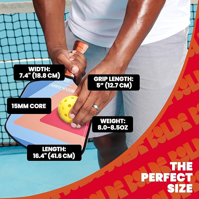 Boulder Carbon Fiber Pickleball Paddle | T700 Carbon Fiber | USAPA Approved, with Honeycomb Polymer Core | Pickleball Racket for Beginner & Experienced Players