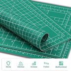 DIYSELF Cutting Mat - 9in12in, A4 Size, Double-Sided, Rotating Mat for Crafts, Sewing, Quilting & More