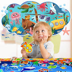 Taika 70 Pcs Ocean Felt Story Board Set, 43x28 inch Interactive Felt Story, Fuzzy Flannel Board, Preschool Storytelling, Classroom Educational Learning Play Kit, Interactive Teaching Kit
