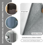 Fabric Repair Patches, Linen Repair Tape Self-Adhesive Fabric Patches Durable, DIY Large Linen Tape for Sofa, Couches, Furniture, Chair, Clothing （3.5X79 Inch, Grey）