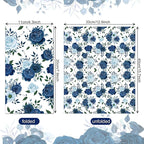 60 Pack 3 Styles Floral Napkins-Blue Party Supplies Vintage Flower Paper Napkins Tea Party Decorations for Birthday,Baby Shower, 12.9 * 15.7 inch