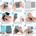 BAOFALI 12 Pcs Stamping Foam Grey Moldable Stamps Plastic Dry Pad Cut and Dry Block for Sculpture, Modeling, DIY Arts and Handicrafts Projects