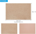 PATIKIL 2mm(1/10") Thick Non Adhesive Glitter Foam Sheet 16x24inch(40x60cm) Brown, EVA Shiny Foam Board for Craft, 6 Pcs