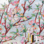 NINETREX Window Privacy Film,3D Stained Glass Window Film,Rainbow Static Cling Stickers Blocks Heat & UV,Non-Adhesive Vinyl for Home Door (Peach Blossom,17.5 x 157.4inch)