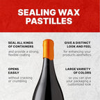 Blended Waxes, Inc. Bottle Sealing Wax Beads, Premium Pastille Wax Seal Beads For Wine, Beer, and Liquor Bottle Closure, Seals Between 25-30 Bottles, 1 lb, Tangerine Pearl
