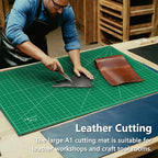 Ecraft 24"x36" Self-Healing Sewing Mat: Large Double Sided Green 5-Ply Hobby Mat, A1 Rotary Cutting Mat for Sewing, Quilting & Fabric Crafts